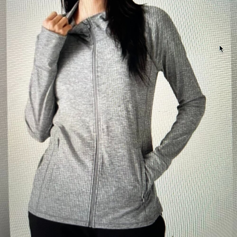 NWT Athleta Pacifica Illumw Relaxed Jacket, Heather Grey, XL